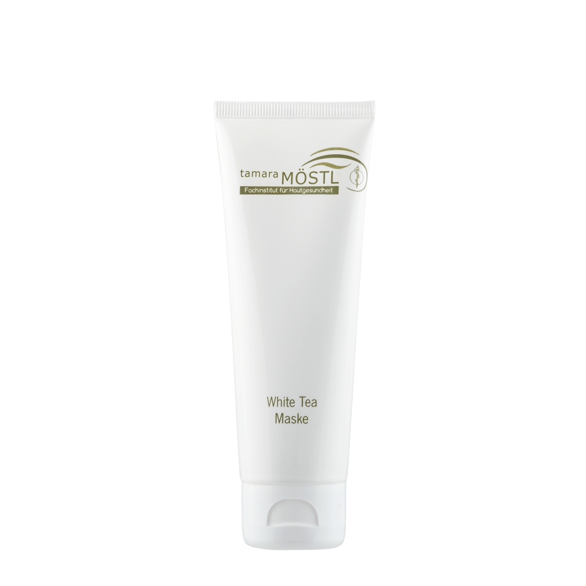 Maske mit weißem tee